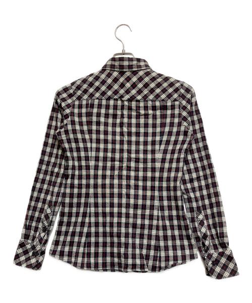 BURBERRY LONDON  BLUE LABEL（バーバリーロンドンブルーレーベル）BURBERRY LONDON  BLUE LABEL (バーバリーロンドンブルーレーベル) ノヴァチェックシャツ ブラック×ホワイト サイズ:38の古着・服飾アイテム
