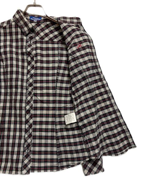 BURBERRY LONDON  BLUE LABEL（バーバリーロンドンブルーレーベル）BURBERRY LONDON  BLUE LABEL (バーバリーロンドンブルーレーベル) ノヴァチェックシャツ ブラック×ホワイト サイズ:38の古着・服飾アイテム