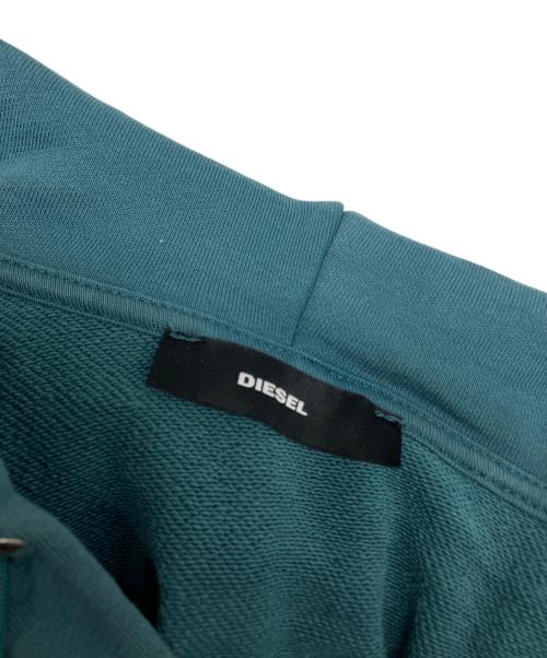 DIESEL（ディーゼル）DIESEL (ディーゼル) ジップスウェットワンピースパーカー エメラルドグリーン サイズ:Sの古着・服飾アイテム
