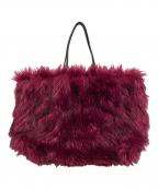 DIESELディーゼル）の古着「フェイクファートートバッグ」｜ダークブラウン×パープル