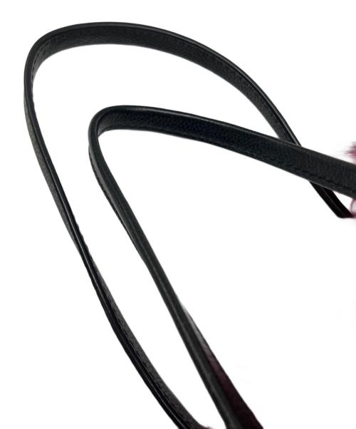 DIESEL（ディーゼル）DIESEL (ディーゼル) フェイクファートートバッグ ダークブラウン×パープルの古着・服飾アイテム