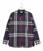 BURBERRY LONDON ENGLANDバーバリー ロンドン イングランド）の古着「長袖シャツ」｜ブラック×レッド