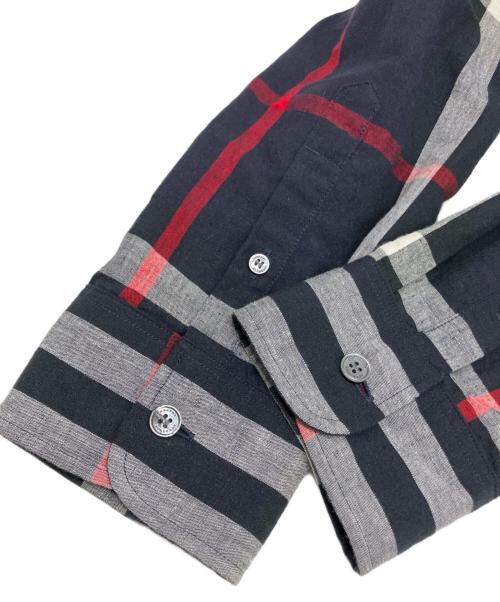 BURBERRY LONDON ENGLAND（バーバリー ロンドン イングランド）BURBERRY LONDON ENGLAND (バーバリー ロンドン イングランド) 長袖シャツ ブラック×レッド サイズ:Lの古着・服飾アイテム