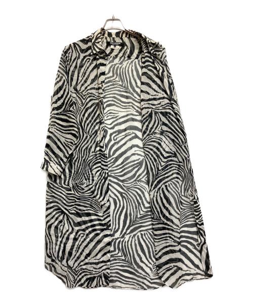 JUNYA WATANABE COMME des GARCONS（(ジュンヤワタナベ コムデギャルソン）JUNYA WATANABE COMME des GARCONS (ジュンヤワタナベ コムデギャルソン) モスリンシャツドレス ブラック×ホワイト サイズ:Sの古着・服飾アイテム