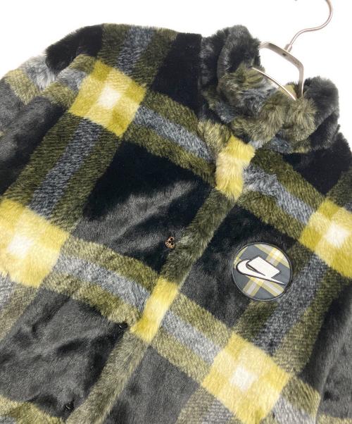 NIKE（ナイキ）NIKE (ナイキ) AS W NSW FX FUR AOP JKT（ウィメンズ NSW FX FUR AOP ジャケット） カーキ×ブラック サイズ:XLの古着・服飾アイテム