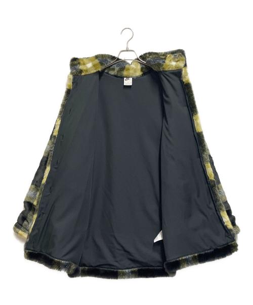 NIKE（ナイキ）NIKE (ナイキ) AS W NSW FX FUR AOP JKT（ウィメンズ NSW FX FUR AOP ジャケット） カーキ×ブラック サイズ:XLの古着・服飾アイテム