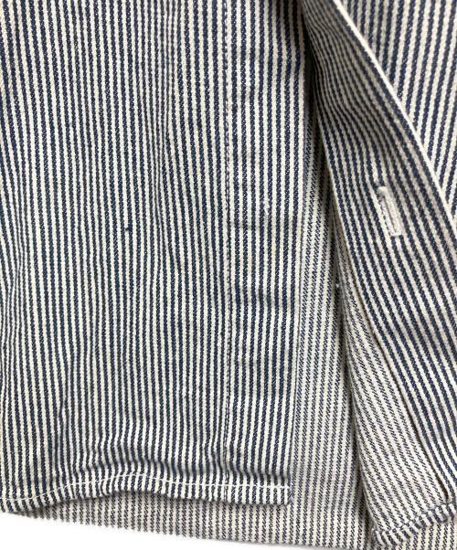 stussy（ステューシー）stussy (ステューシー) 長袖シャツ ホワイト×ネイビー サイズ:MEDIUMの古着・服飾アイテム