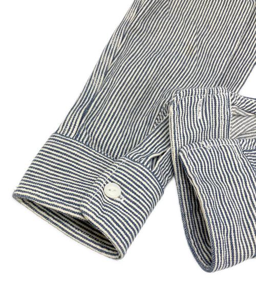 stussy（ステューシー）stussy (ステューシー) 長袖シャツ ホワイト×ネイビー サイズ:MEDIUMの古着・服飾アイテム