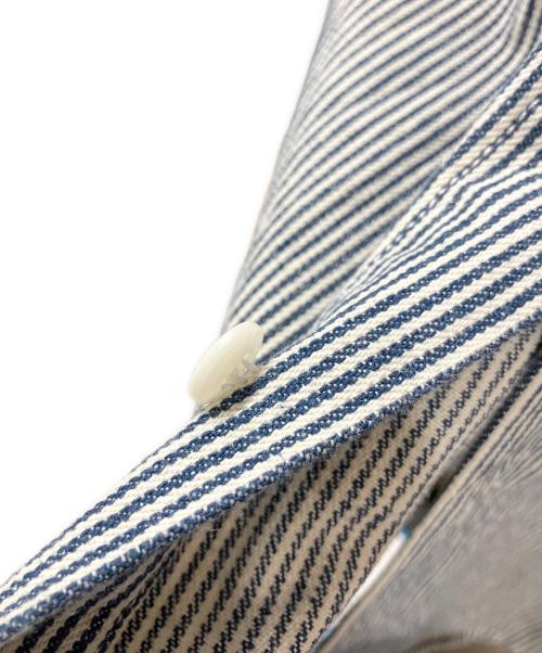 stussy（ステューシー）stussy (ステューシー) 長袖シャツ ホワイト×ネイビー サイズ:MEDIUMの古着・服飾アイテム