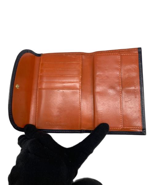 Whitehouse Cox（ホワイトハウスコックス）Whitehouse Cox (ホワイトハウスコックス) 3つ折り財布 ブラック×オレンジの古着・服飾アイテム