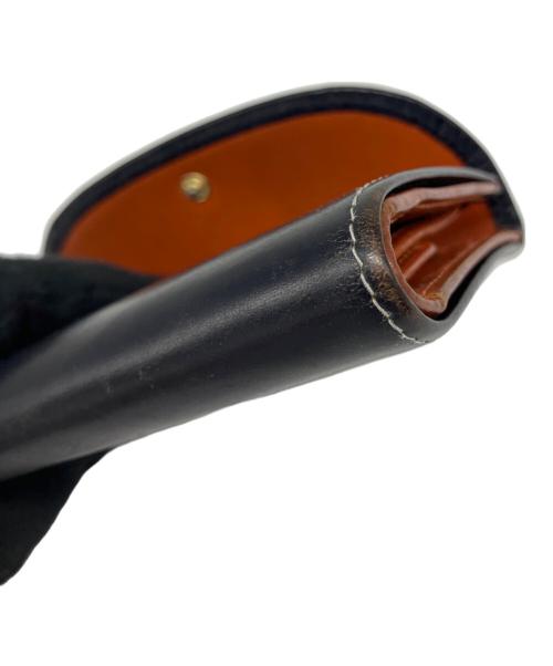 Whitehouse Cox（ホワイトハウスコックス）Whitehouse Cox (ホワイトハウスコックス) 3つ折り財布 ブラック×オレンジの古着・服飾アイテム