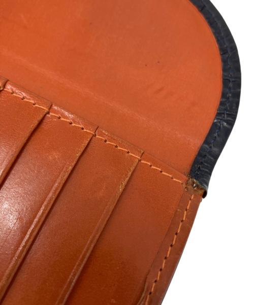 Whitehouse Cox（ホワイトハウスコックス）Whitehouse Cox (ホワイトハウスコックス) 3つ折り財布 ブラック×オレンジの古着・服飾アイテム