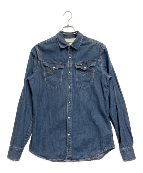 G-STAR RAW（ジースターロゥ）G-STAR RAW (ジースターロゥ) ARC 3D SHIRT L/S ブルー サイズ:Mの古着・服飾アイテム