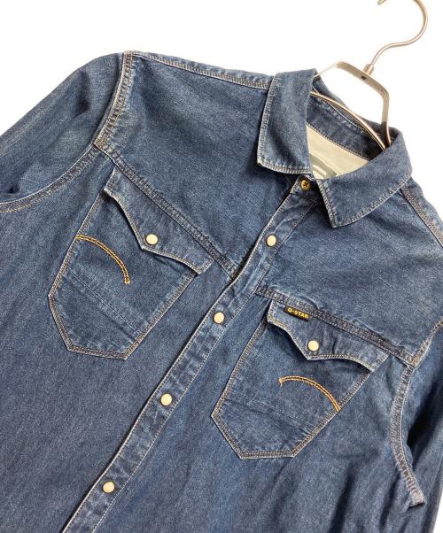 G-STAR RAW（ジースターロゥ）G-STAR RAW (ジースターロゥ) ARC 3D SHIRT L/S ブルー サイズ:Mの古着・服飾アイテム