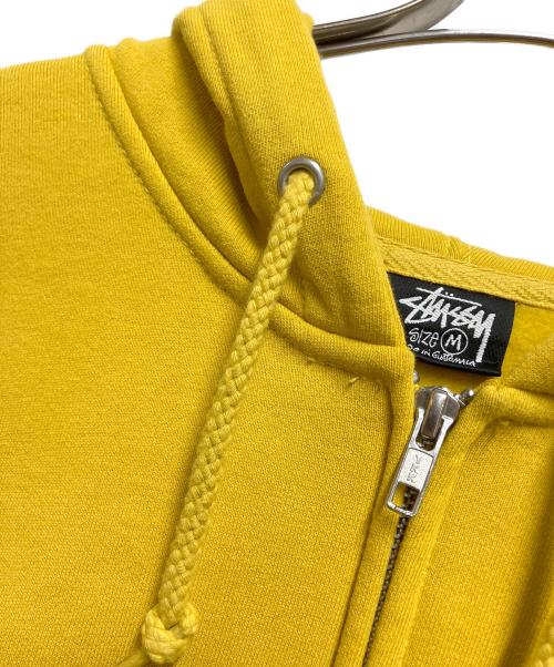 stussy（ステューシー）stussy (ステューシー) ジップアップパーカー イエロー サイズ:Mの古着・服飾アイテム