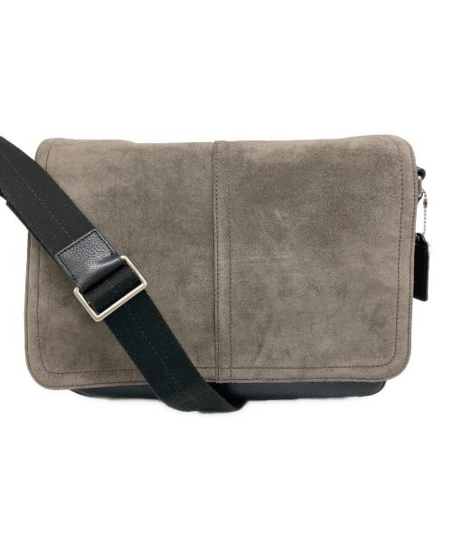 COACH（コーチ）COACH (コーチ) メッセンジャーバッグ グレー×ブラックの古着・服飾アイテム