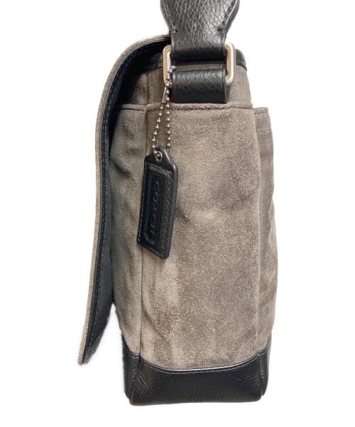 COACH（コーチ）COACH (コーチ) メッセンジャーバッグ グレー×ブラックの古着・服飾アイテム