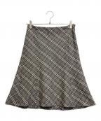 BURBERRY BLUE LABELバーバリー ブルー レーベル）の古着「チェックスカート」｜グレー