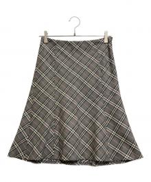 BURBERRY BLUE LABEL（バーバリー ブルー レーベル）の古着「チェックスカート」｜グレー