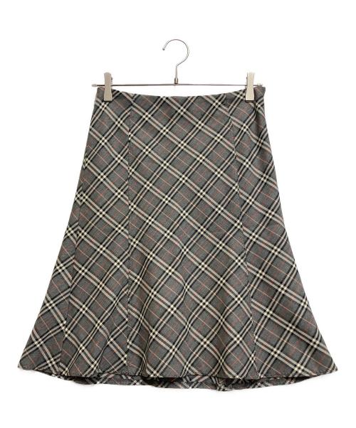 BURBERRY BLUE LABEL（バーバリー ブルー レーベル）BURBERRY BLUE LABEL (バーバリー ブルー レーベル) チェックスカート グレー サイズ:36の古着・服飾アイテム