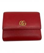 GUCCIグッチ）の古着「2つ折り財布」｜レッド