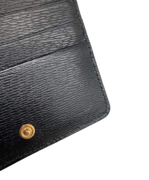 GUCCI（グッチ）GUCCI (グッチ) スクリプトミニウォレット ブラックの古着・服飾アイテム