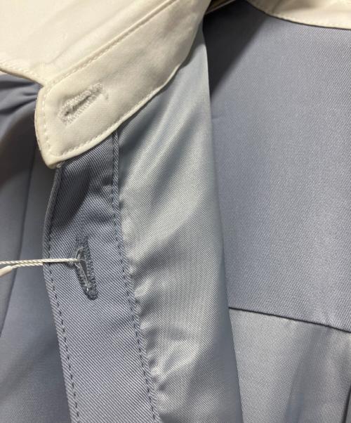 Swingle（スウィングル）Swingle (スウィングル) バックルベルト付きサマーバイカラーシャツワンピース ブルー サイズ:FREEの古着・服飾アイテム