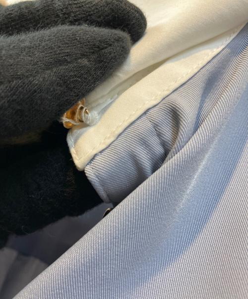 Swingle（スウィングル）Swingle (スウィングル) バックルベルト付きサマーバイカラーシャツワンピース ブルー サイズ:FREEの古着・服飾アイテム