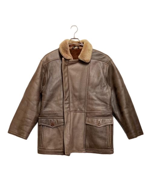 Schiatti&C（スキャッティ・アンド・シー）Schiatti&C (スキャッティ・アンド・シー) レザージャケット ブラウン サイズ:SIZE 不明の古着・服飾アイテム