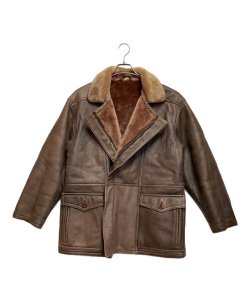 Schiatti&C（スキャッティ・アンド・シー）Schiatti&C (スキャッティ・アンド・シー) レザージャケット ブラウン サイズ:SIZE 不明の古着・服飾アイテム