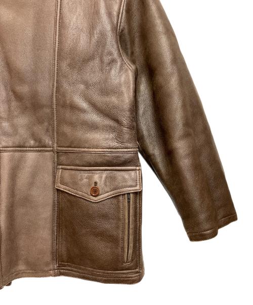 Schiatti&C（スキャッティ・アンド・シー）Schiatti&C (スキャッティ・アンド・シー) レザージャケット ブラウン サイズ:SIZE 不明の古着・服飾アイテム