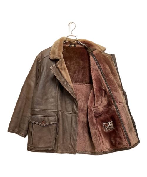 Schiatti&C（スキャッティ・アンド・シー）Schiatti&C (スキャッティ・アンド・シー) レザージャケット ブラウン サイズ:SIZE 不明の古着・服飾アイテム