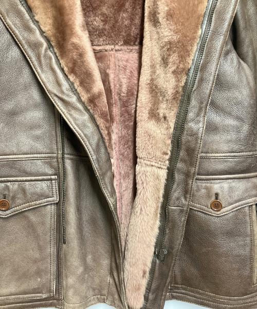 Schiatti&C（スキャッティ・アンド・シー）Schiatti&C (スキャッティ・アンド・シー) レザージャケット ブラウン サイズ:SIZE 不明の古着・服飾アイテム