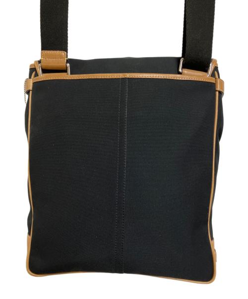 COACH（コーチ）COACH (コーチ) キャンバスレザーメッセンジャーバッグ ブラックの古着・服飾アイテム