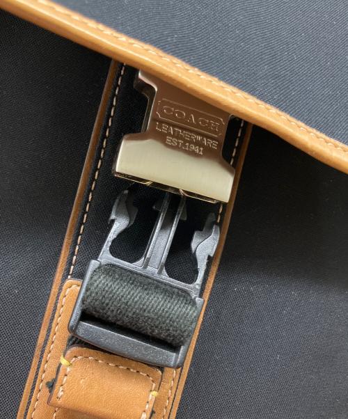 COACH（コーチ）COACH (コーチ) キャンバスレザーメッセンジャーバッグ ブラックの古着・服飾アイテム