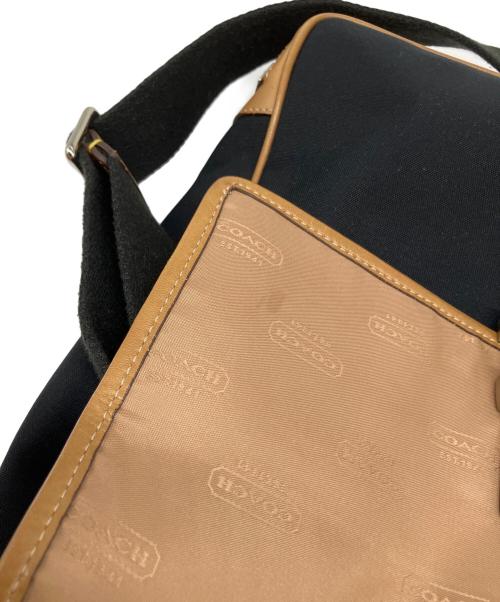 COACH（コーチ）COACH (コーチ) キャンバスレザーメッセンジャーバッグ ブラックの古着・服飾アイテム