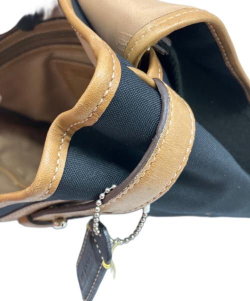 COACH（コーチ）COACH (コーチ) キャンバスレザーメッセンジャーバッグ ブラックの古着・服飾アイテム