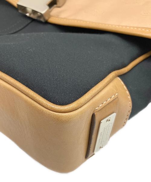 COACH（コーチ）COACH (コーチ) キャンバスレザーメッセンジャーバッグ ブラックの古着・服飾アイテム