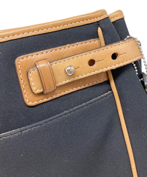 COACH（コーチ）COACH (コーチ) キャンバスレザーメッセンジャーバッグ ブラックの古着・服飾アイテム