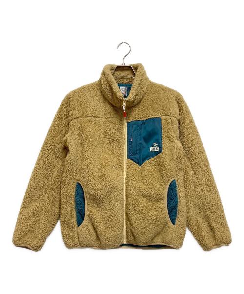 CHUMS（チャムス）CHUMS (チャムス) ボンディングフリースジャケット ブラウン×グリーン サイズ:Mの古着・服飾アイテム