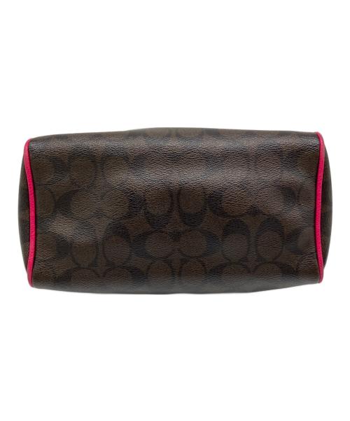 COACH（コーチ）COACH (コーチ) シグネチャー ベネット ミニサッチェル ブラウン×ピンクの古着・服飾アイテム
