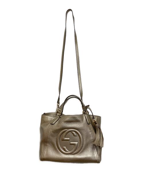GUCCI（グッチ）GUCCI (グッチ) ソーホー 2WAY ハンドバッグ シルバーの古着・服飾アイテム