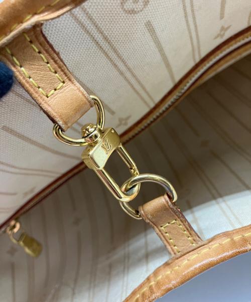 LOUIS VUITTON（ルイ ヴィトン）LOUIS VUITTON (ルイ ヴィトン) ダミエ・アズール ネヴァーフルMM ローズ・バレリーヌ ベージュ×グレーの古着・服飾アイテム