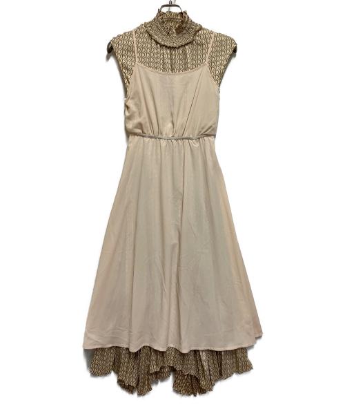 Snidel（スナイデル）Snidel (スナイデル) ノースリーブ・キャミソールワンピース ベージュ サイズ:SIZE Free 未使用品の古着・服飾アイテム