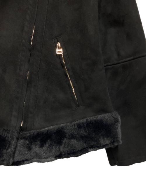 LIP SERVICE（リップサービス）LIP SERVICE (リップサービス) フェイクムートン×ファーライダースジャケット ブラック サイズ:Sの古着・服飾アイテム