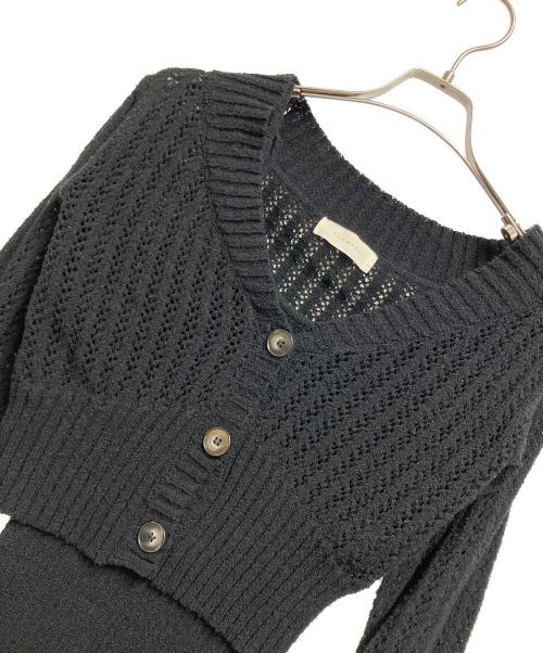 ANDMARY（アンドマリー）ANDMARY (アンドマリー) 長袖ワンピース ブラック サイズ:FREEの古着・服飾アイテム