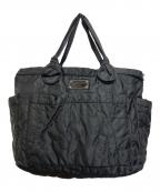 Marc by Marc Jacobsマークバイマークジェイコブス）の古着「ロゴキルティング 2WAYショルダートートバッグ」｜ブラック