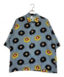 Eiji Fukui×TK TAKEO KIKUCHI（エイジ フクイ×ティーケー タケオキクチ）の古着「Flower総柄シャツ」｜スカイブルー×ブラック