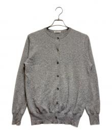 EVERYDAY I LIKE.（エヴリデイ アイ ライク）の古着「クルーネックカーディガン」｜ライトグレー