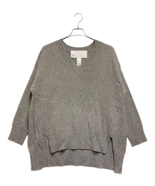 ticca（ティッカ）TICCA (ティッカ) Vネックプルオーバー グレー サイズ:FREEの古着・服飾アイテム